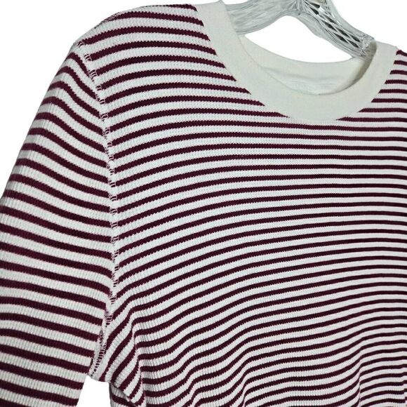 Sundance Striped Crewneck Long Sleeves Thermal Top Size PXL - Picture 4 of 10
